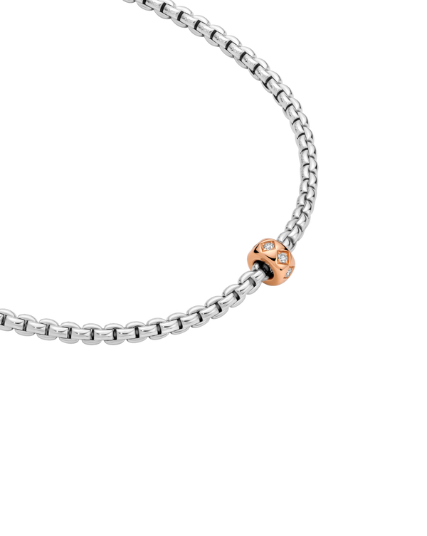 FOPE 18ct White Gold Eka 0.12ct Diamond Necklace 73101CX_BB_B_XRX