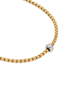 FOPE 18ct Yellow Gold Eka 0.12ct Diamond Necklace 73101CX_BB_G_XBX