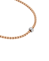 FOPE 18ct Rose Gold Eka 0.12ct Diamond Necklace 73101CX_BB_R_XBX