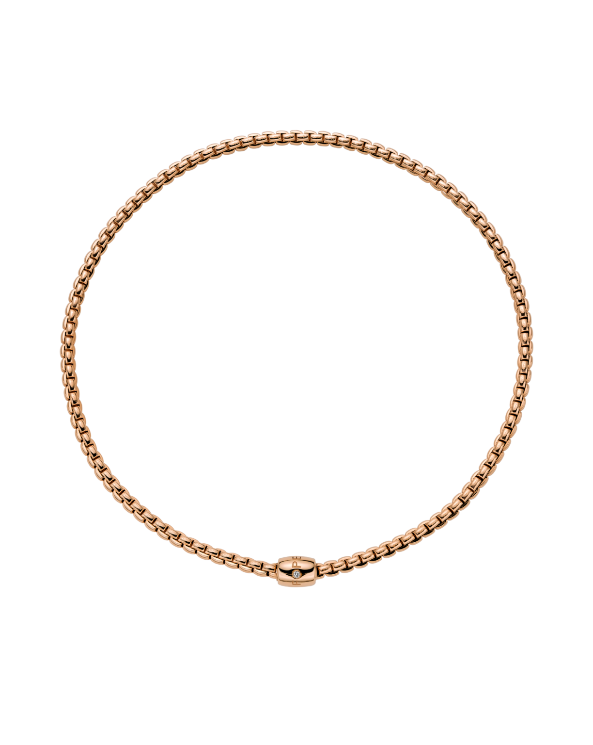 FOPE 18ct Rose Gold Eka Flex-It Diamond Necklace 07F01CX_BB_R_XRX