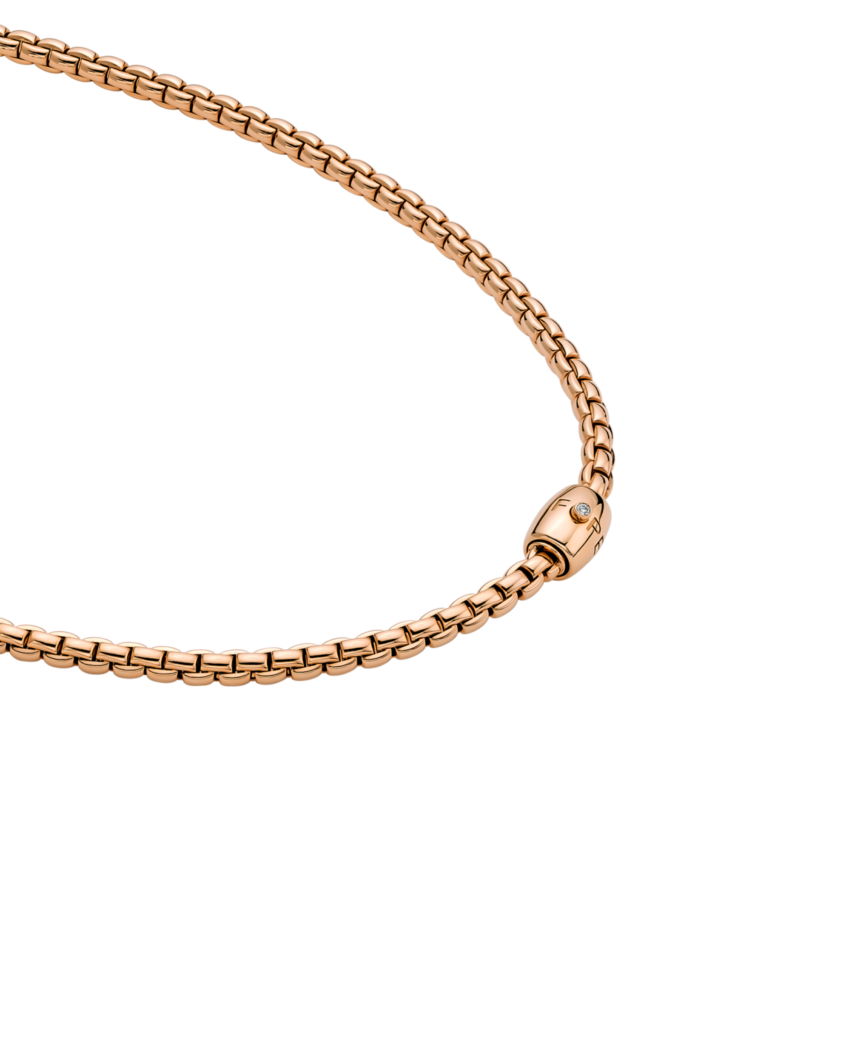 FOPE 18ct Rose Gold Eka Flex-It Diamond Necklace 07F01CX_BB_R_XRX