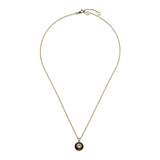 Gucci Interlocking 18ct Yellow Gold Black Onyx And Diamond Necklace YBB78934000100U