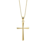 9ct Yellow Gold Tapered Cross Pendant Only GP2358