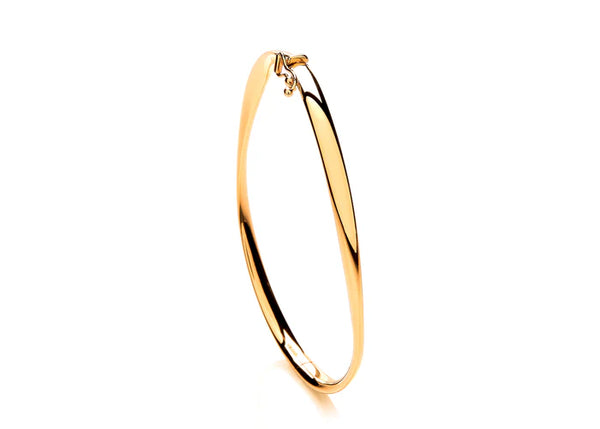 9ct Yellow Gold Oval Twist Bangle