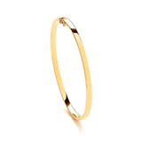 9ct Yellow Gold Solid Oval Flat Bangle