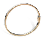 9ct Yellow And White Gold Oval Bangle