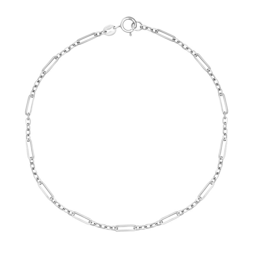 9ct white gold multi-link bracelet