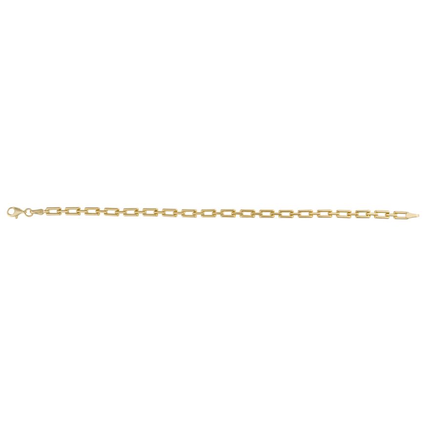 9ct yellow gold rectangle link bracelet