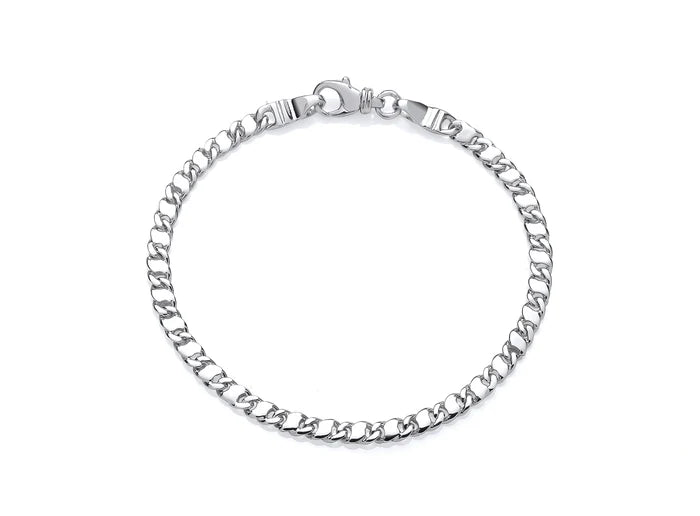 9ct White Gold Link Bracelet