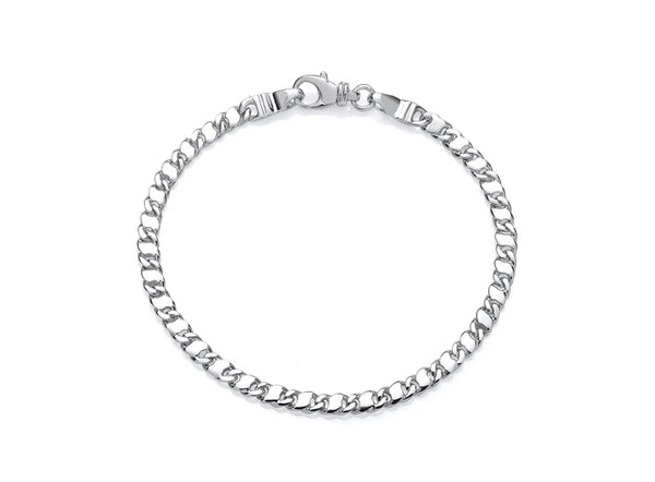 9ct White Gold Link Bracelet