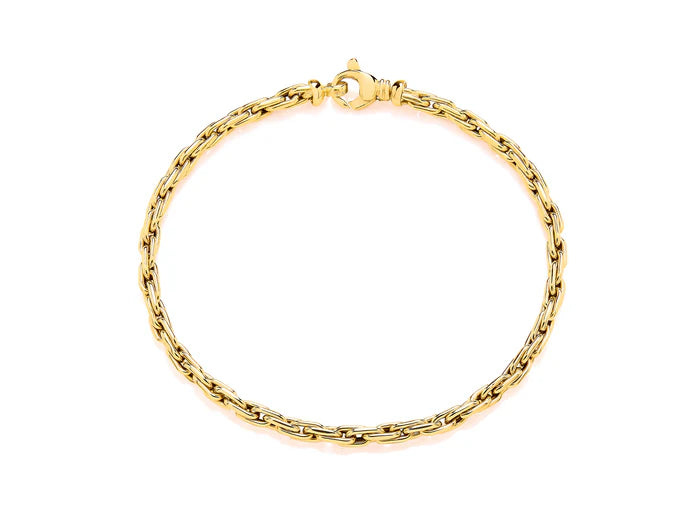 9ct Yellow Gold Oval Link Bracelet