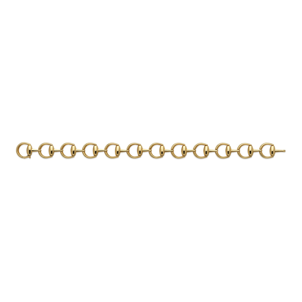 Gucci Horsebit 18ct Yellow Gold Link Bracelet YBA796185001