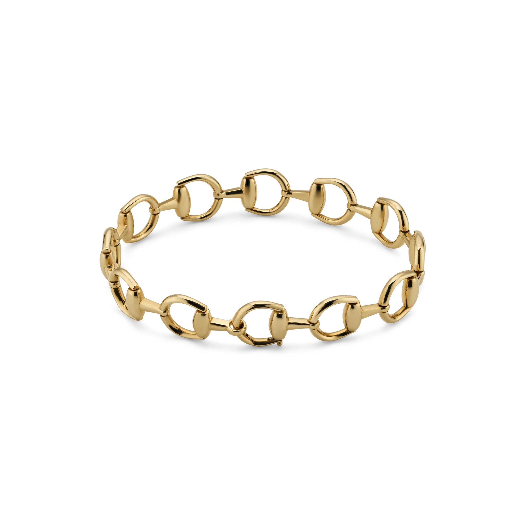 Gucci Horsebit 18ct Yellow Gold Link Bracelet YBA796185001