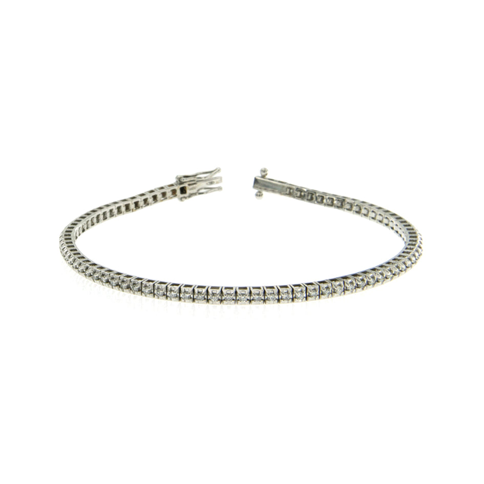 18ct White Gold 0.45ct Diamond Line Bracelet