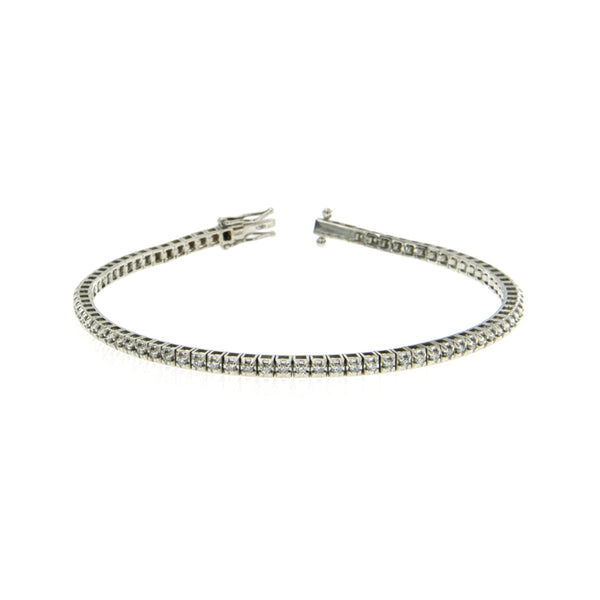 18ct White Gold 0.45ct Diamond Line Bracelet