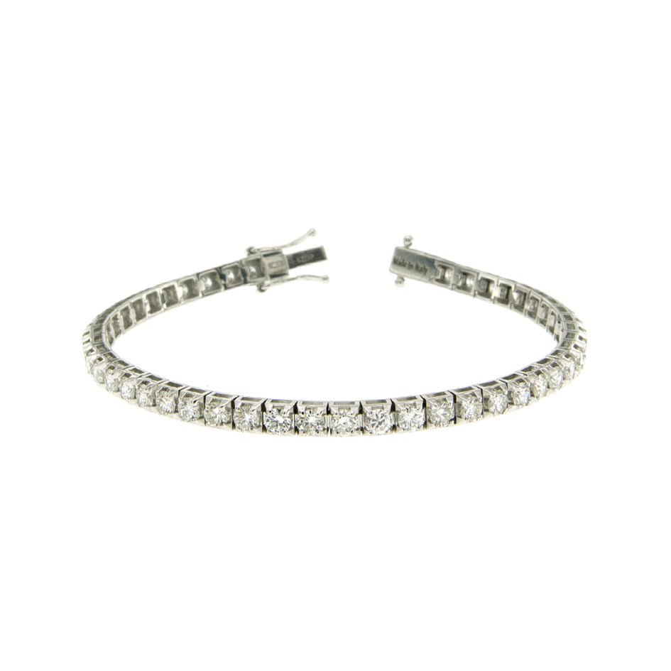 18ct White Gold 3.00ct Diamond Line Bracelet