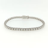 18ct White Gold 4.00ct Diamond Line Bracelet