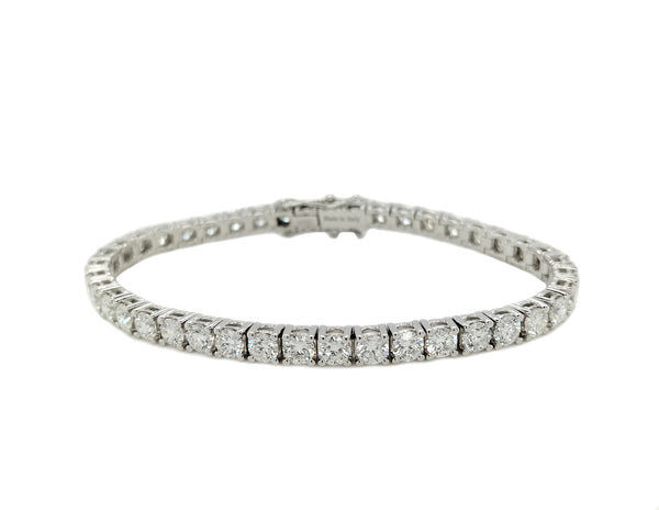 18ct White Gold 8.05ct Diamond Line Bracelet