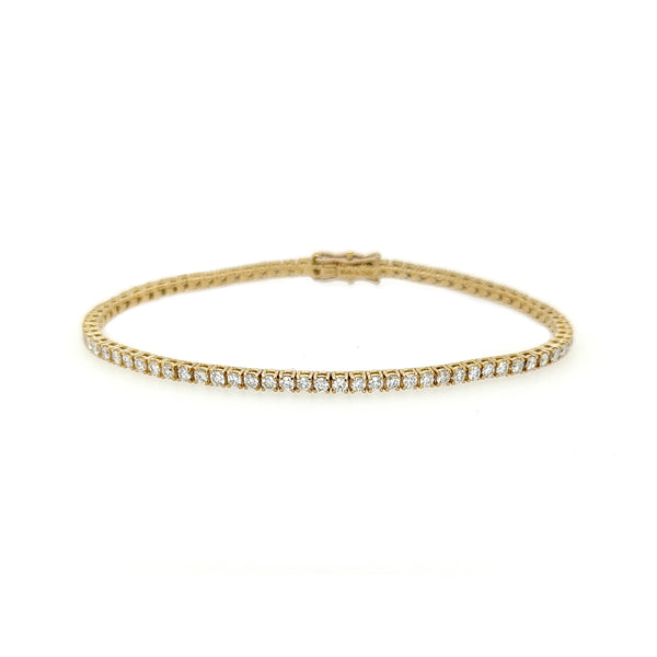 18ct Yellow Gold 2.00ct Diamond Line Bracelet