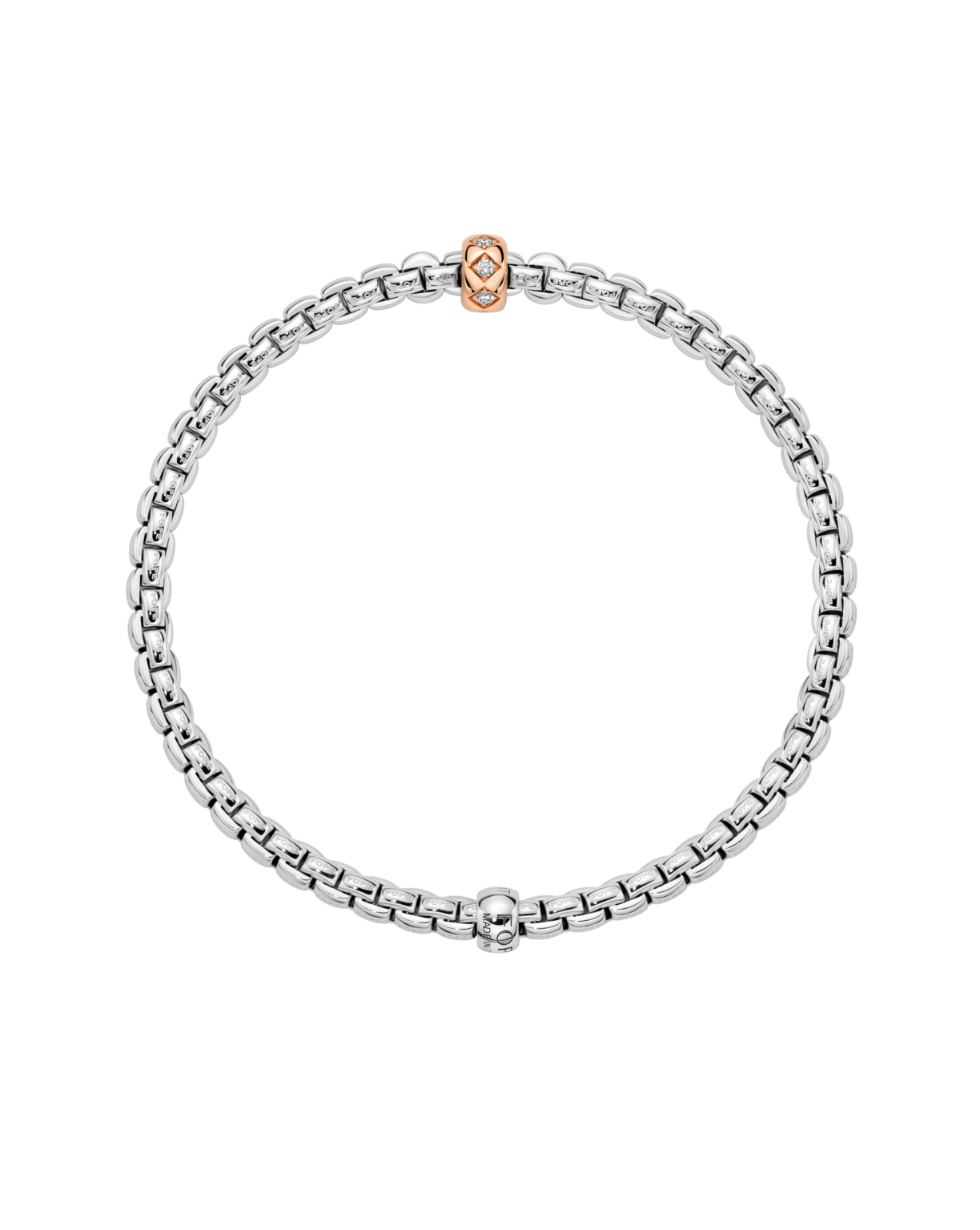 FOPE 18ct White Gold Eka Flex-It 0.12ct Diamond Bracelet 73101BX_BB_B_XRX