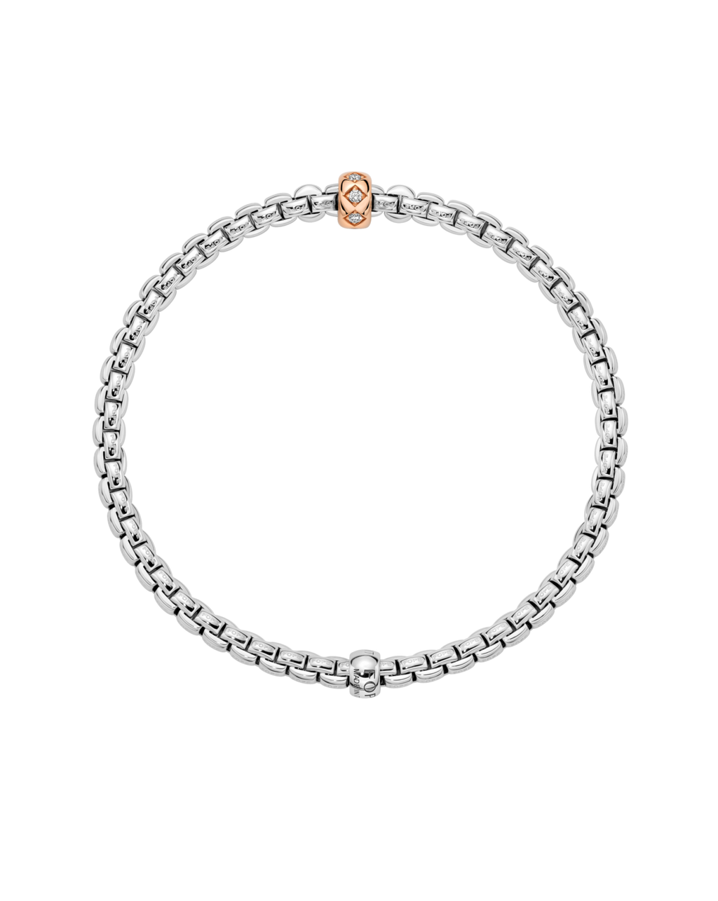 FOPE 18ct White Gold Eka Flex-It 0.12ct Diamond Bracelet 73101BX_BB_B_XRX