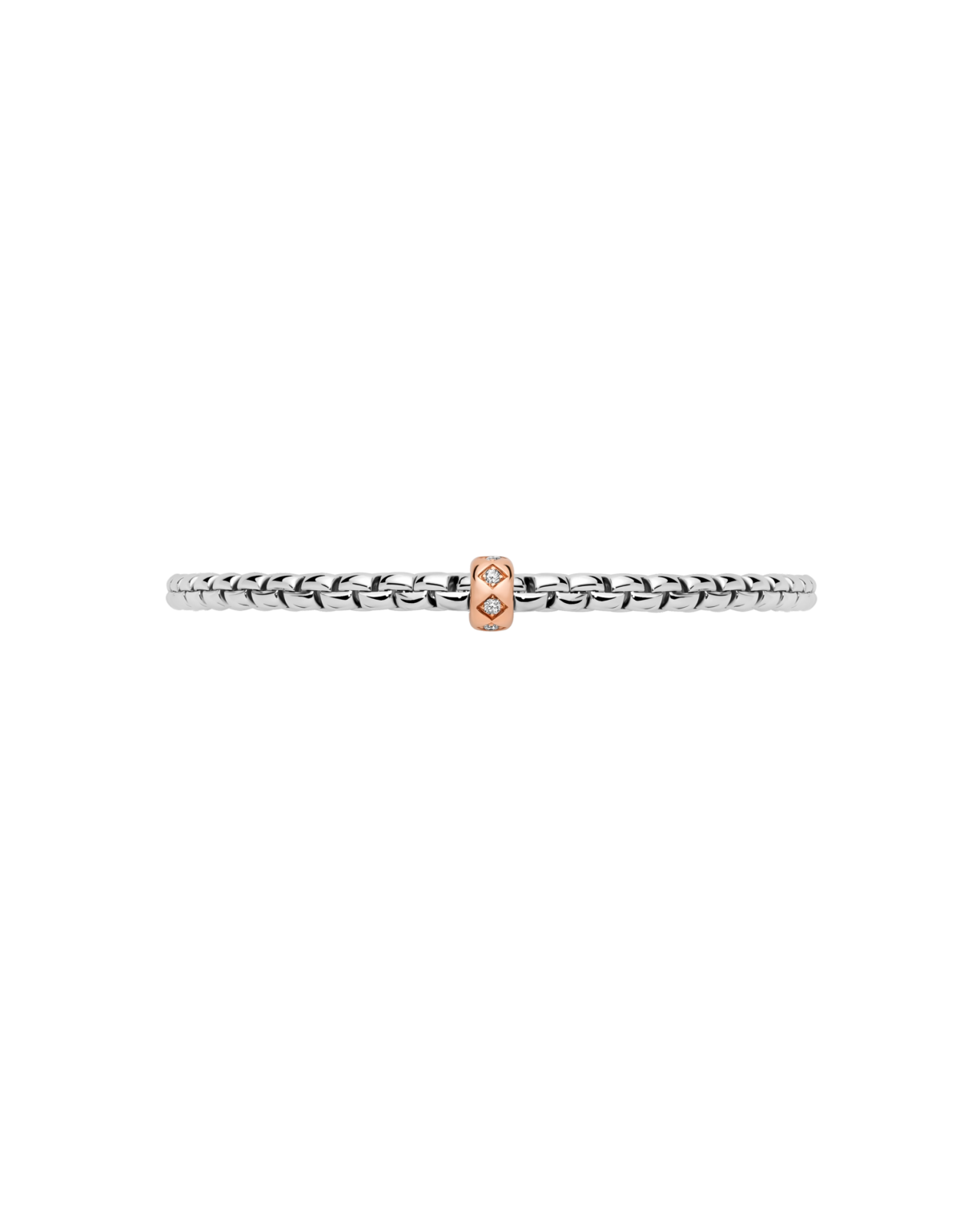 FOPE 18ct White Gold Eka Flex-It 0.12ct Diamond Bracelet 73101BX_BB_B_XRX