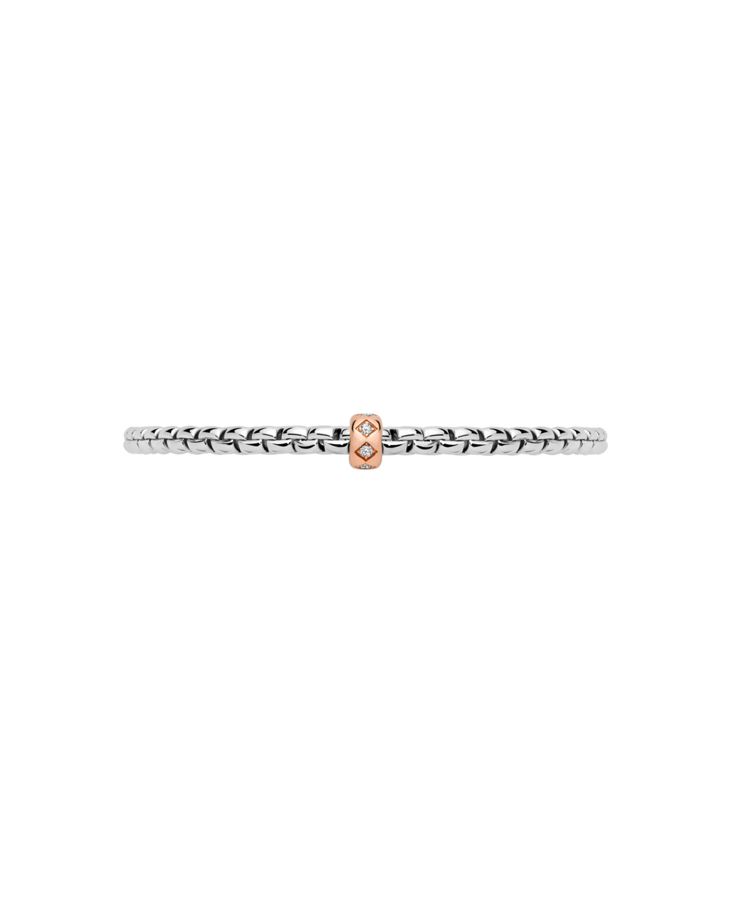 FOPE 18ct White Gold Eka Flex-It 0.12ct Diamond Bracelet 73101BX_BB_B_XRX