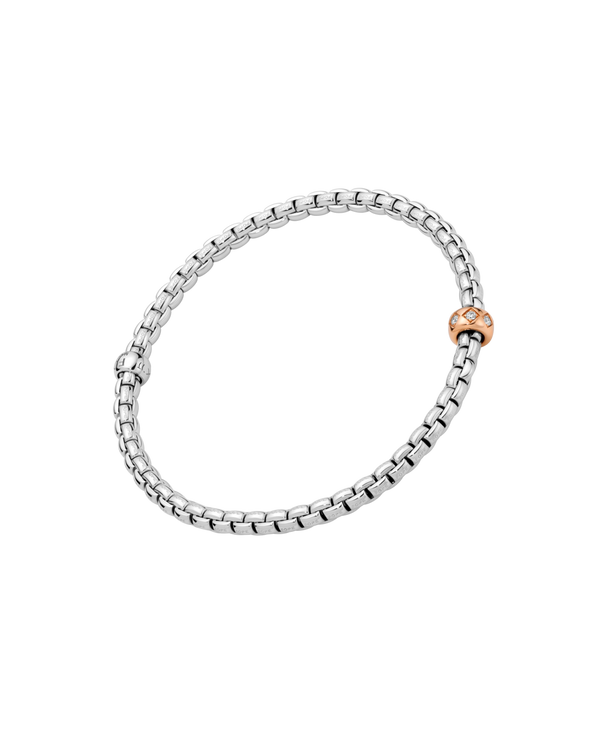 FOPE 18ct White Gold Eka Flex-It 0.12ct Diamond Bracelet 73101BX_BB_B_XRX