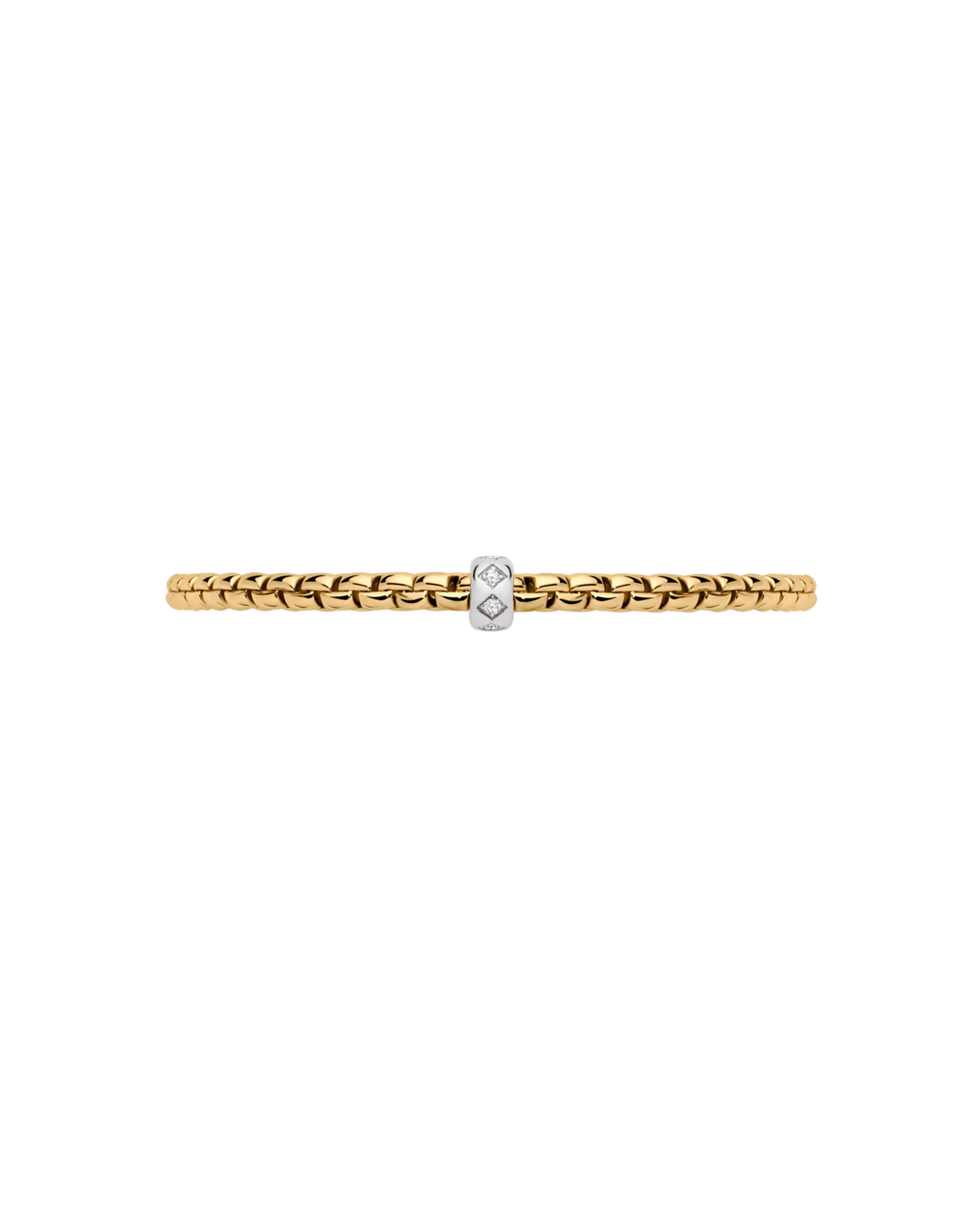 FOPE 18ct Yellow Gold Eka Flex-It 0.12ct Diamond Bracelet 73101BX_BB_G_XBX