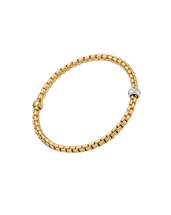 FOPE 18ct Yellow Gold Eka Flex-It 0.12ct Diamond Bracelet 73101BX_BB_G_XBX