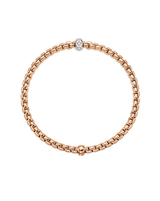 FOPE 18ct Rose Gold Eka Flex-It 0.12ct Diamond Bracelet 73101BX_BB_R_XBX