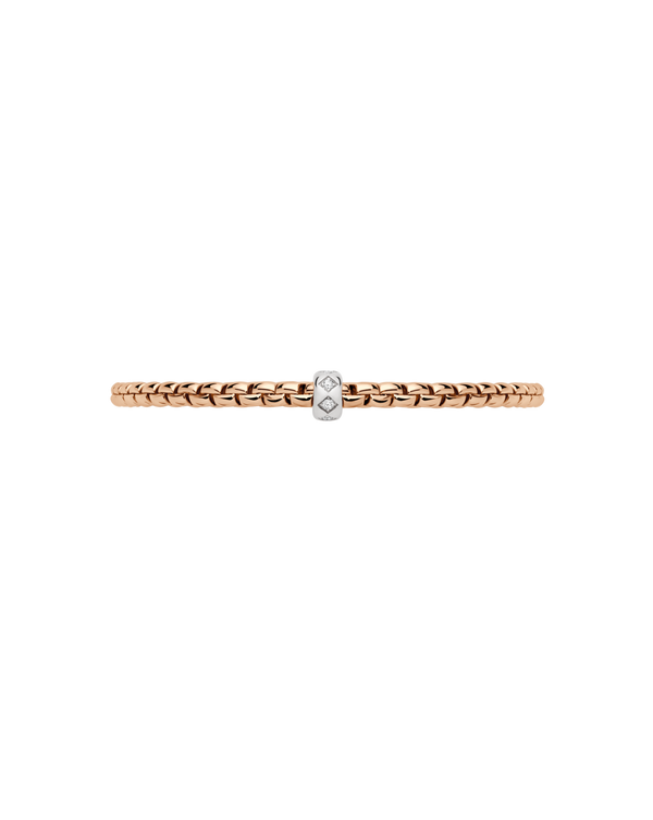 FOPE 18ct Rose Gold Eka Flex-It 0.12ct Diamond Bracelet 73101BX_BB_R_XBX