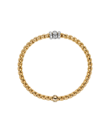 FOPE 18ct Yellow Gold Eka Flex-It 0.18ct Diamond Bracelet 73101B3_PB_G_BBB