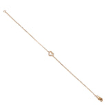 18ct Rose Gold 0.08ct Diamond Heart Bracelet