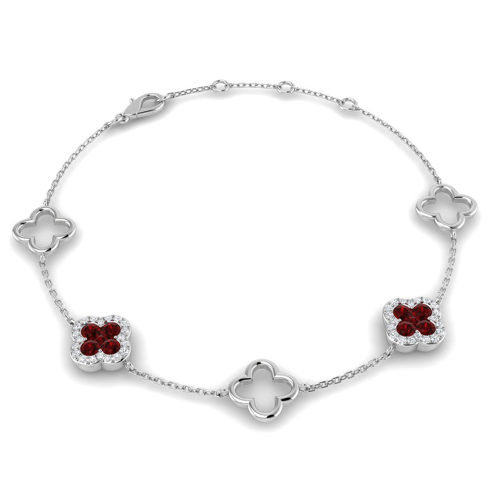 Diamond Clover Flexible Cuff Bangle Bracelet – Five Star Jewelry Brokers