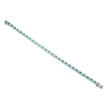 18ct White Gold 2.38ct Emerald And 1.76ct Diamond Line Bracelet