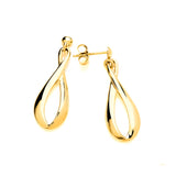 9ct Yellow Gold Infinity Drop Earrings