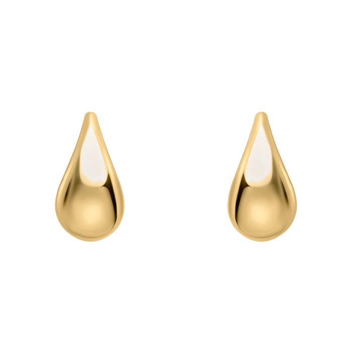 9ct Yellow Gold Teardrop Stud Earrings GE2470