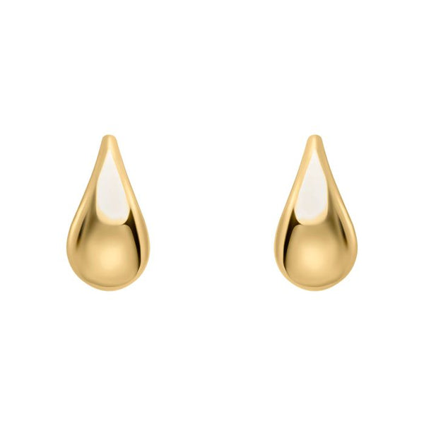 9ct Yellow Gold Teardrop Stud Earrings GE2470