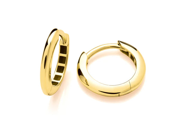 9ct Yellow Gold Huggie Hoop Earrings