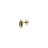 Gucci Interlocking 18ct Yellow Gold Black Onyx Stud Earrings YBD78655400100U