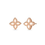 Roberto Coin 18ct Rose Gold Princess Flower Stud Earrings AR777EA0640