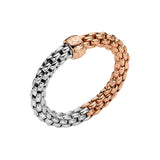 FOPE 18ct Rose And White Gold Essentials Bi-Colour Flex-It Ring 06E08AX_XX_1_XRX