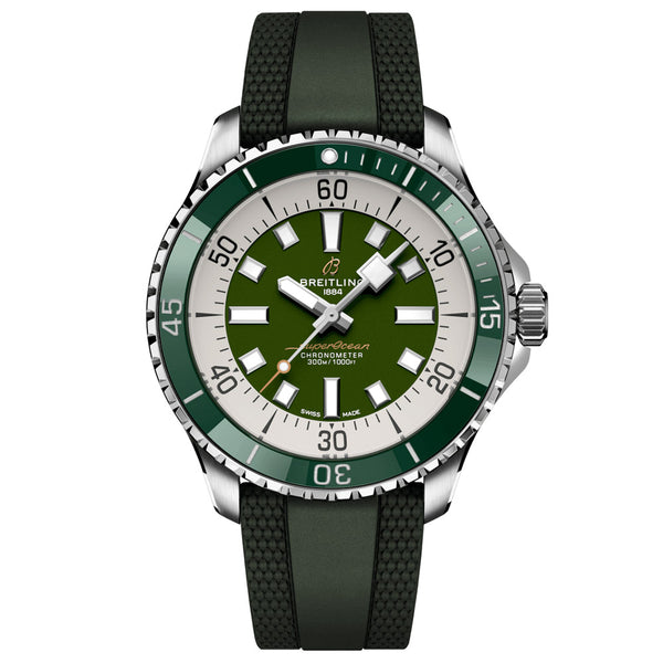 Breitling Superocean 44mm Green Dial Automatic Gents Watch A17376A31L1S1