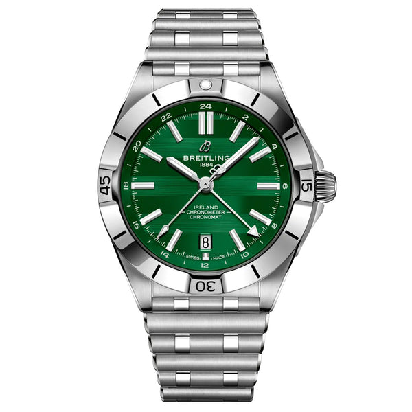 Breitling Chronomat GMT Six Nations Ireland Limited Edition 40mm Green Dial Automatic Gents Watch A323987B1L1A1