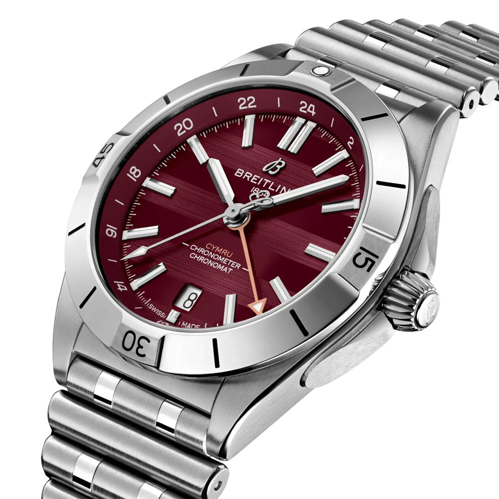 Breitling Chronomat GMT Six Nations Wales Limited Edition 40mm Red Dial Automatic Gents Watch A323988B1K1A1