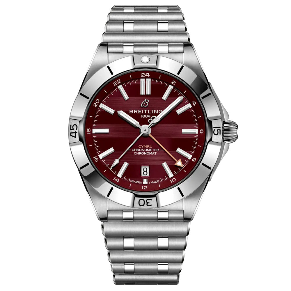 Breitling Chronomat GMT Six Nations Wales Limited Edition 40mm Red Dial Automatic Gents Watch A323988B1K1A1