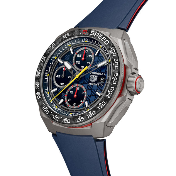 TAG Heuer Formula 1 Chronograph X Oracle Red Bull Racing 44mm Blue Dial Titanium Automatic Gents Watch CBZ2080.FT8091