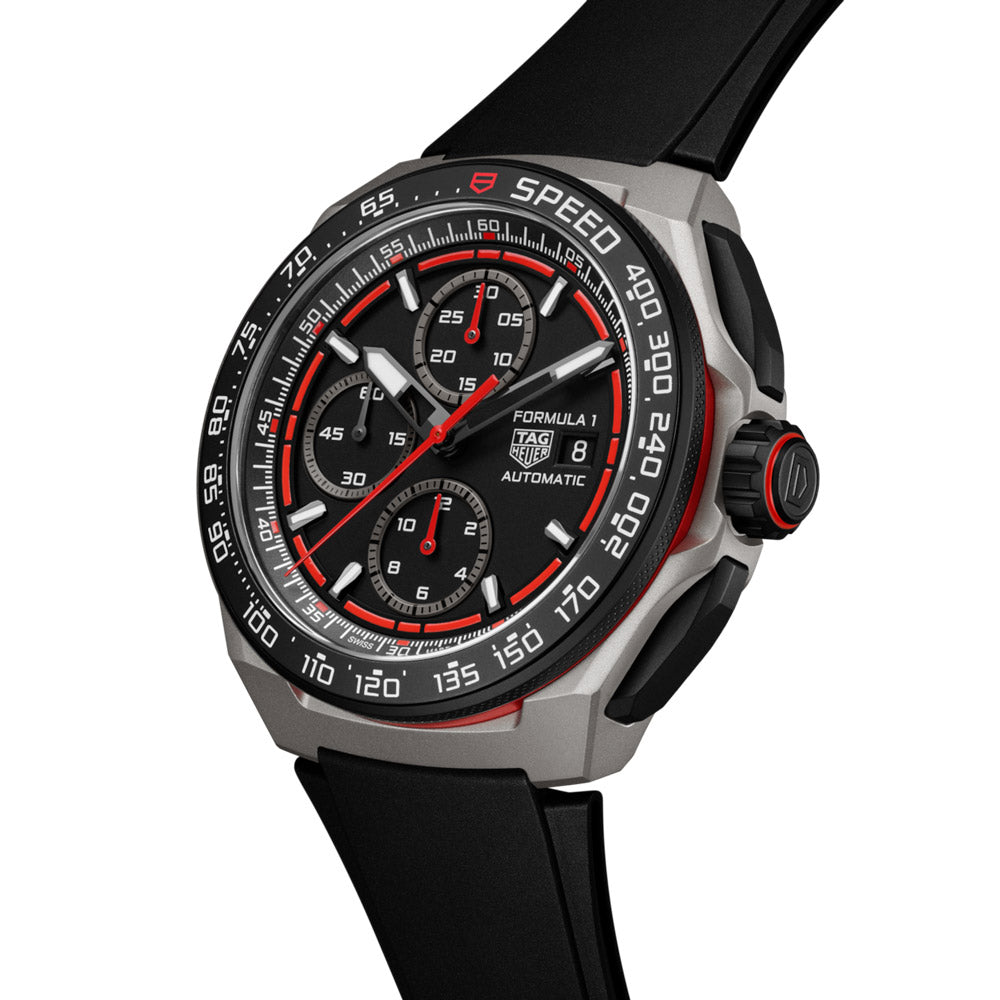 TAG Heuer Formula 1 Chronograph 44mm Black Dial Titanium Automatic Gents Watch CBZ2082.FT8096