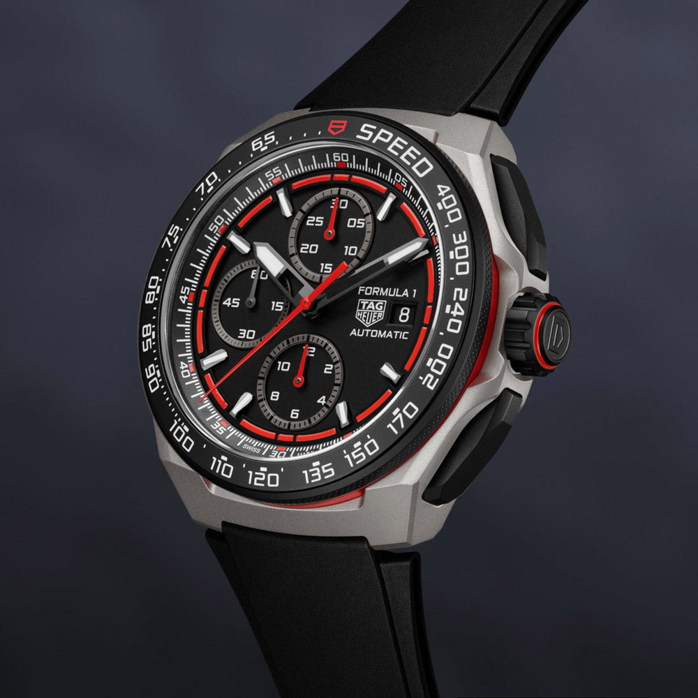 TAG Heuer Formula 1 Chronograph 44mm Black Dial Titanium Automatic Gents Watch CBZ2082.FT8096